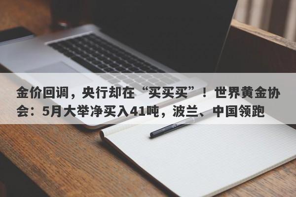 金价回调，央行却在“买买买”！世界黄金协会：5月大举净买入41吨，波兰、中国领跑
