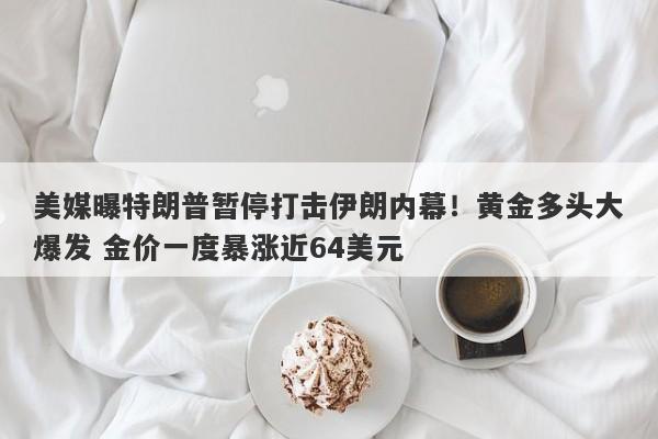 美媒曝特朗普暂停打击伊朗内幕！黄金多头大爆发 金价一度暴涨近64美元