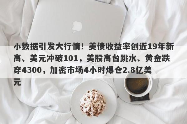 小数据引发大行情！美债收益率创近19年新高、美元冲破101，美股高台跳水、黄金跌穿4300，加密市场4小时爆仓2.8亿美元